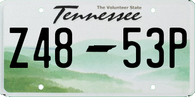 TN license plate Z4853P