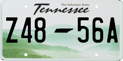 TN license plate Z4856A