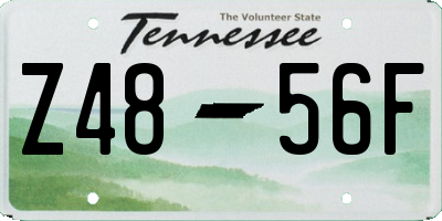TN license plate Z4856F