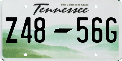 TN license plate Z4856G