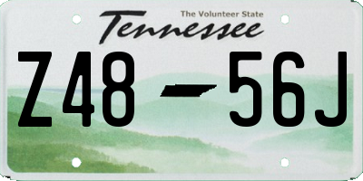 TN license plate Z4856J
