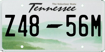 TN license plate Z4856M