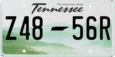TN license plate Z4856R