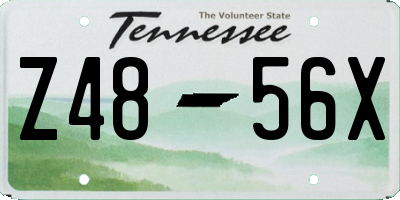 TN license plate Z4856X