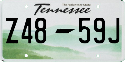 TN license plate Z4859J