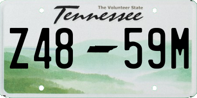 TN license plate Z4859M