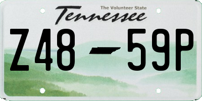 TN license plate Z4859P