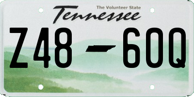 TN license plate Z4860Q