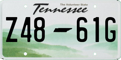 TN license plate Z4861G