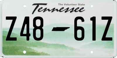TN license plate Z4861Z