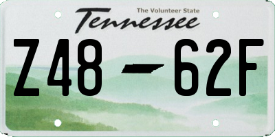 TN license plate Z4862F