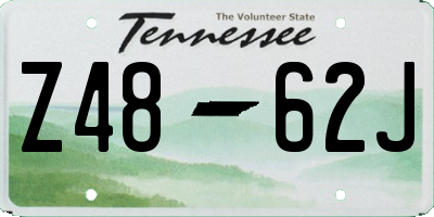 TN license plate Z4862J