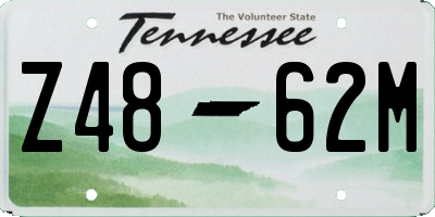 TN license plate Z4862M
