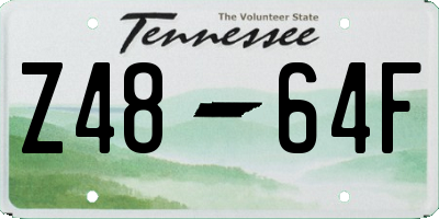 TN license plate Z4864F