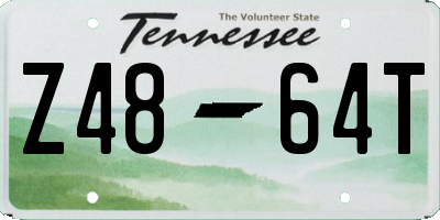TN license plate Z4864T