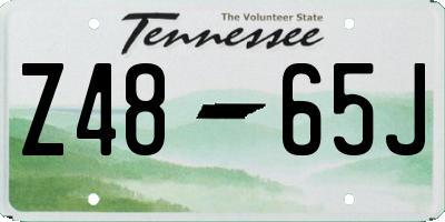 TN license plate Z4865J