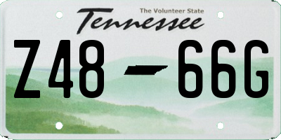 TN license plate Z4866G