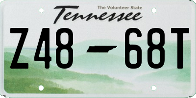 TN license plate Z4868T