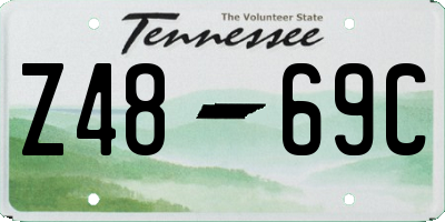 TN license plate Z4869C
