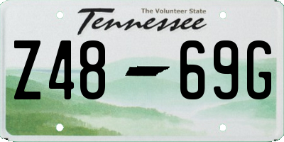 TN license plate Z4869G