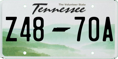 TN license plate Z4870A
