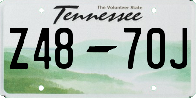TN license plate Z4870J
