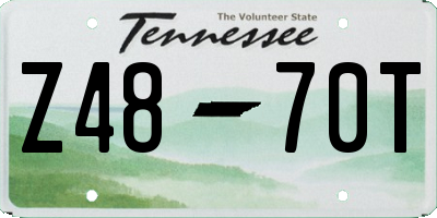 TN license plate Z4870T
