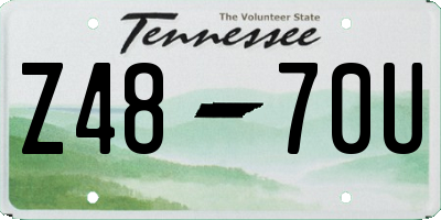 TN license plate Z4870U