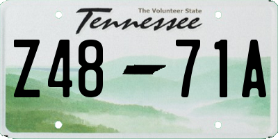 TN license plate Z4871A