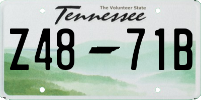 TN license plate Z4871B