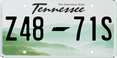 TN license plate Z4871S