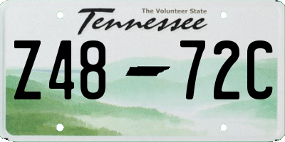 TN license plate Z4872C