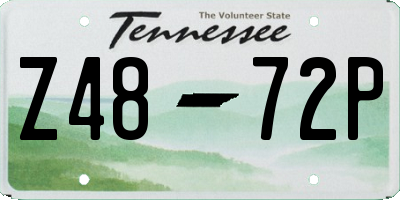 TN license plate Z4872P
