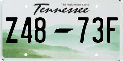 TN license plate Z4873F