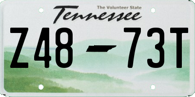 TN license plate Z4873T