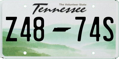 TN license plate Z4874S