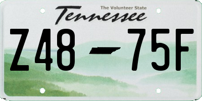 TN license plate Z4875F