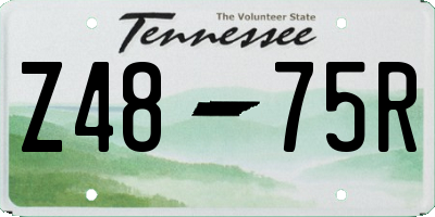 TN license plate Z4875R