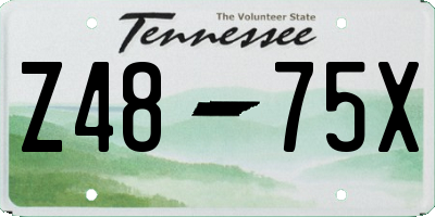 TN license plate Z4875X