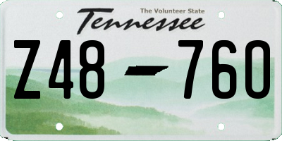 TN license plate Z4876O
