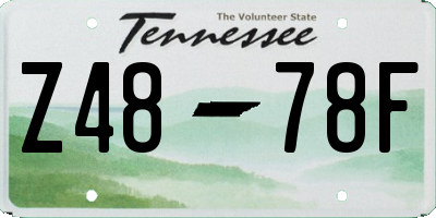 TN license plate Z4878F