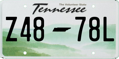 TN license plate Z4878L