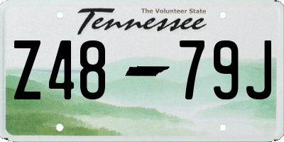 TN license plate Z4879J