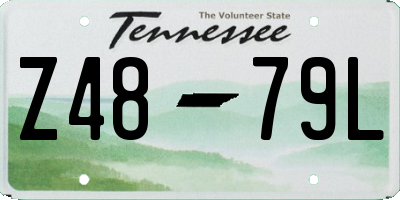 TN license plate Z4879L
