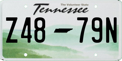 TN license plate Z4879N