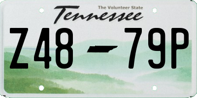 TN license plate Z4879P