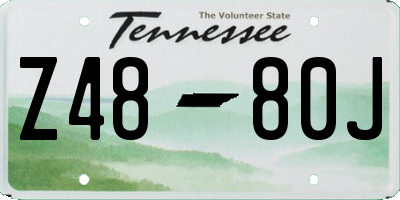 TN license plate Z4880J