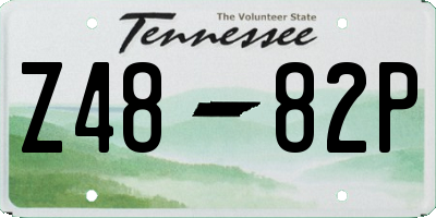 TN license plate Z4882P