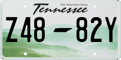 TN license plate Z4882Y