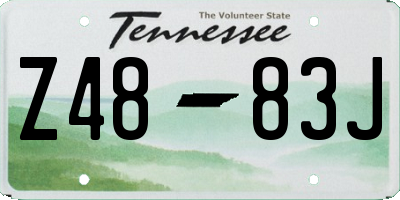 TN license plate Z4883J